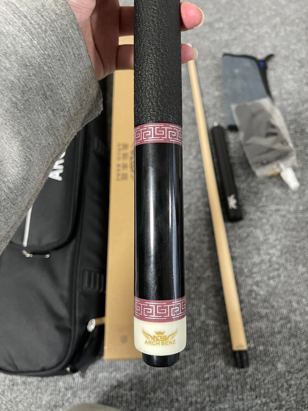 Osborne Journey 3 Pool Cue – Handmade Chinese-Style Two-Piece Big Head Cue with Genuine Leather Grip for 9-Ball & American Pool