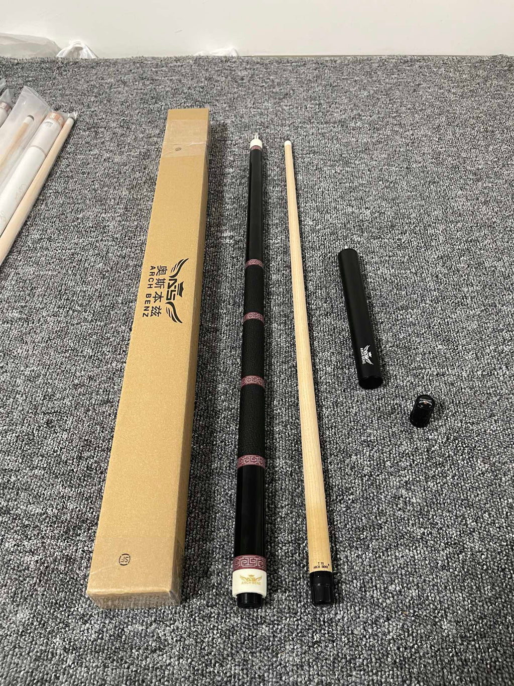 Osborne Journey 3 Pool Cue – Handmade Chinese-Style Two-Piece Big Head Cue with Genuine Leather Grip for 9-Ball & American Pool