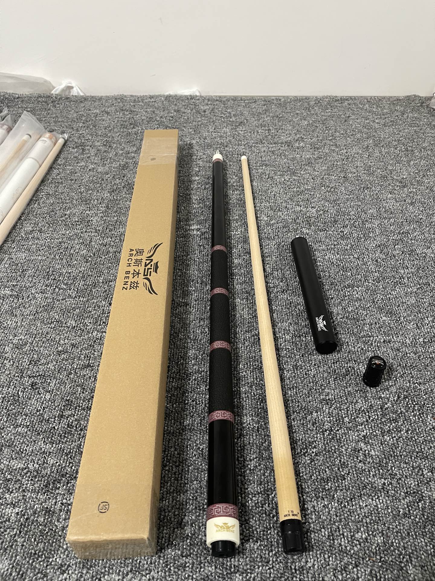 Osborne Journey 3 Pool Cue – Handmade Chinese-Style Two-Piece Big Head Cue with Genuine Leather Grip for 9-Ball & American Pool