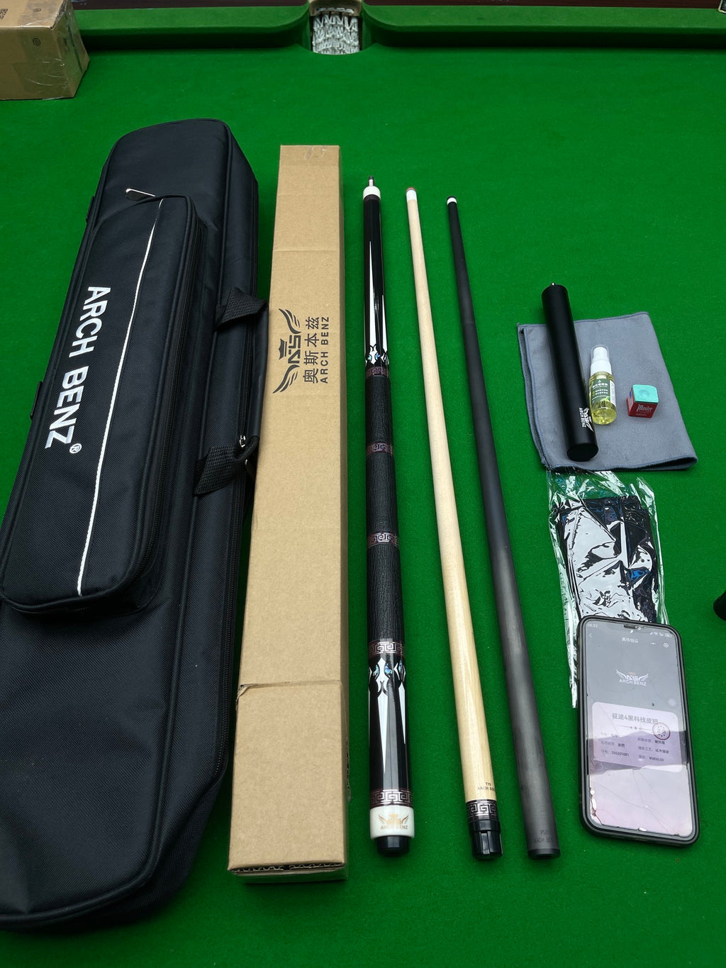 Osborne Journey 4 Premium Three-Piece Genuine Leather Pool Cue – High-End Replica for Chinese & American 9-Ball / 8-Ball