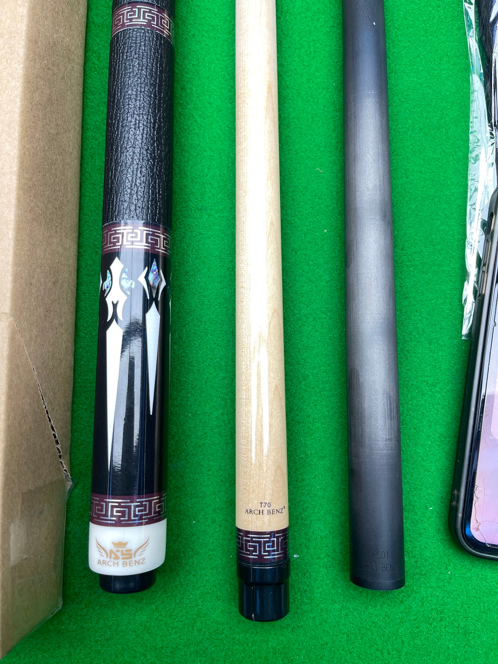 Osborne Journey 4 Premium Three-Piece Genuine Leather Pool Cue – High-End Replica for Chinese & American 9-Ball / 8-Ball