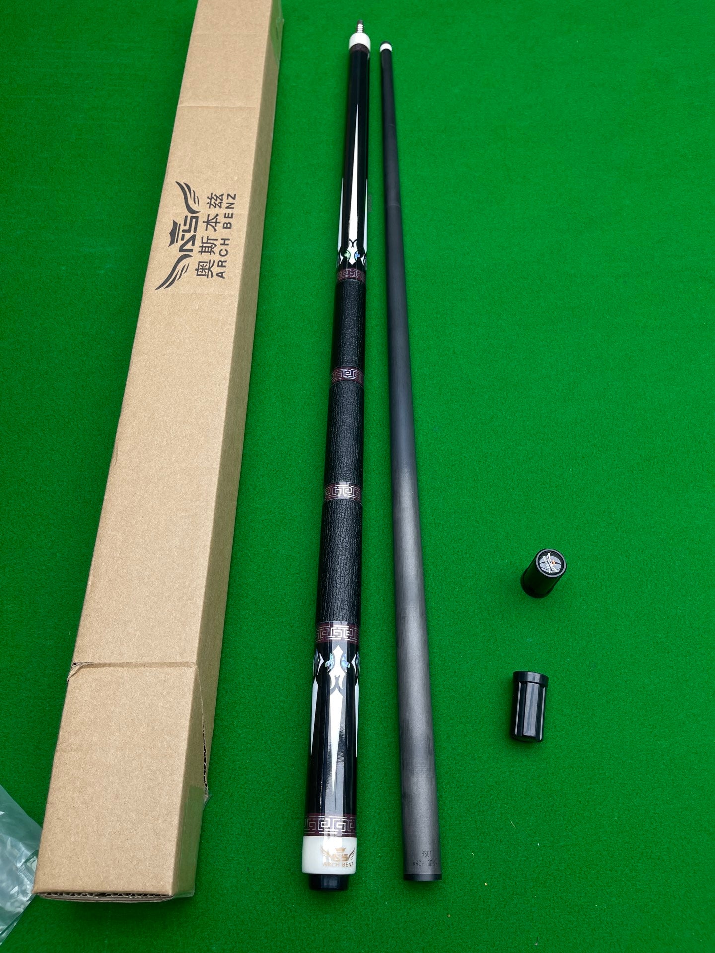 Osborne Journey 4 Premium Three-Piece Genuine Leather Pool Cue – High-End Replica for Chinese & American 9-Ball / 8-Ball