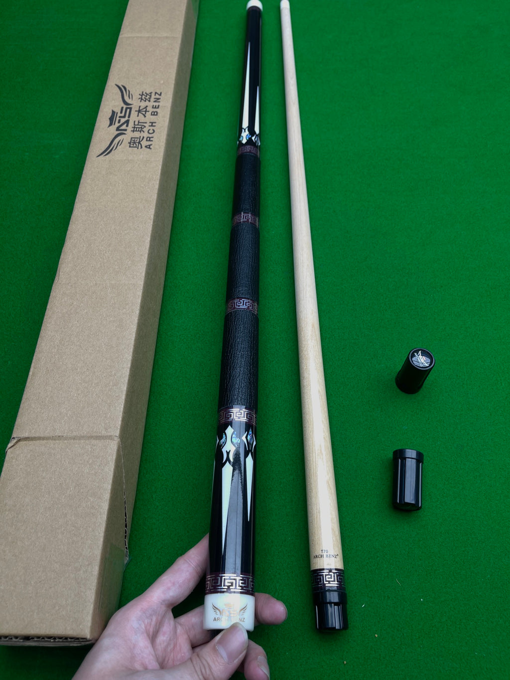 Osborne Journey 4 Premium Three-Piece Genuine Leather Pool Cue – High-End Replica for Chinese & American 9-Ball / 8-Ball
