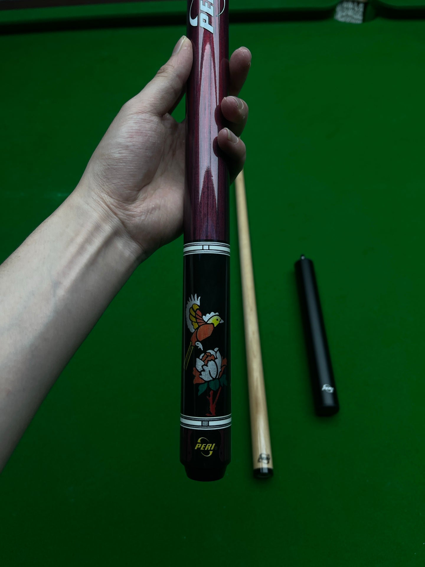 PERI Jingyuan LV04 Pool Cue – Wolf, White Eagle, Black Eagle, Flying Bird | Chinese-Style 8/9-Ball Big Head Cue