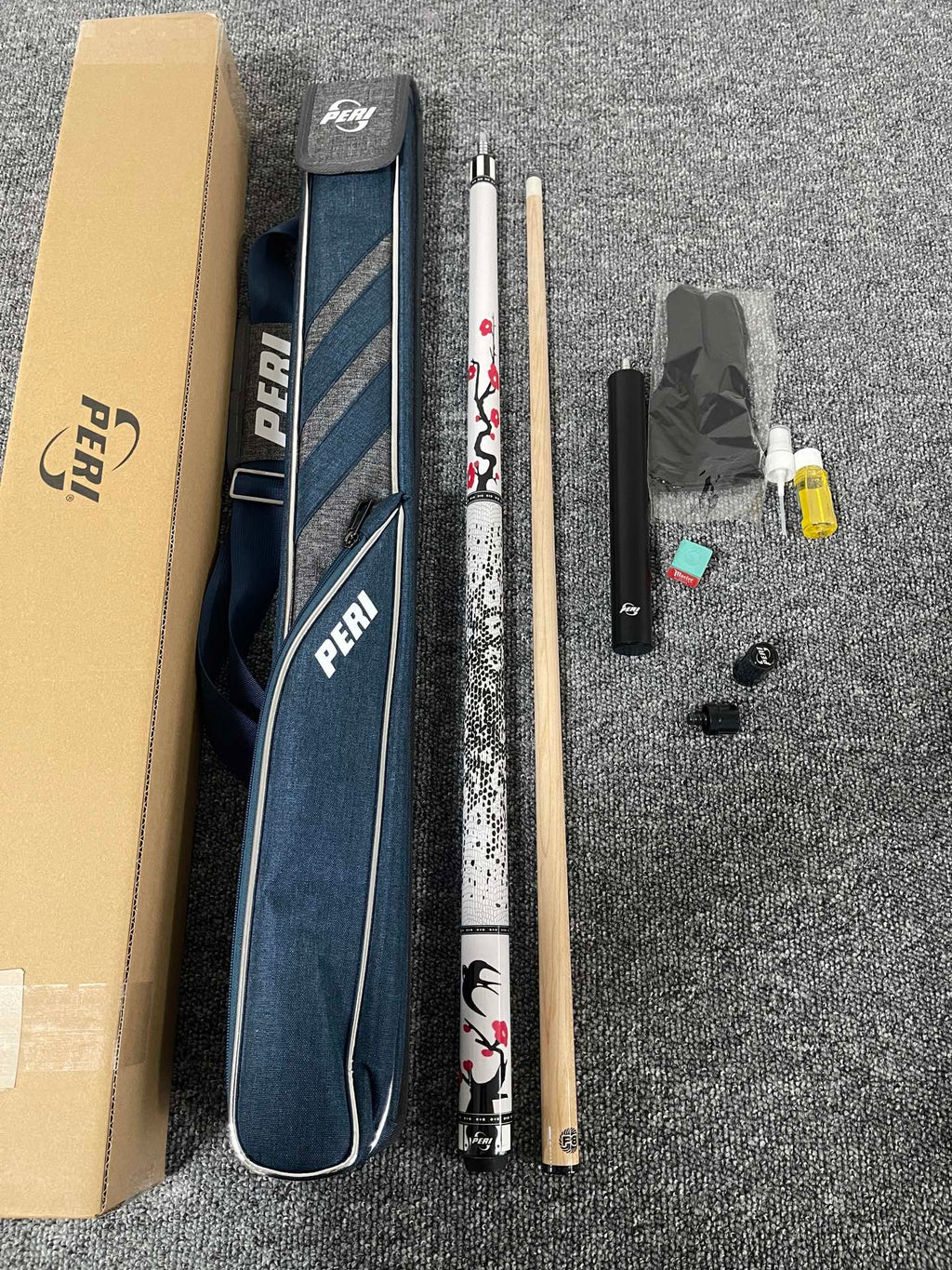 PERI Plum, Orchid & Bamboo Limited Edition Pool Cue – Professional Chinese 8/9-Ball Big Head Cue