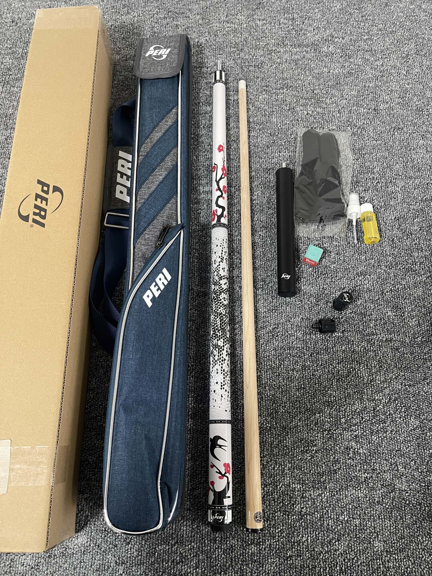 PERI Plum, Orchid & Bamboo Limited Edition Pool Cue – Professional Chinese 8/9-Ball Big Head Cue