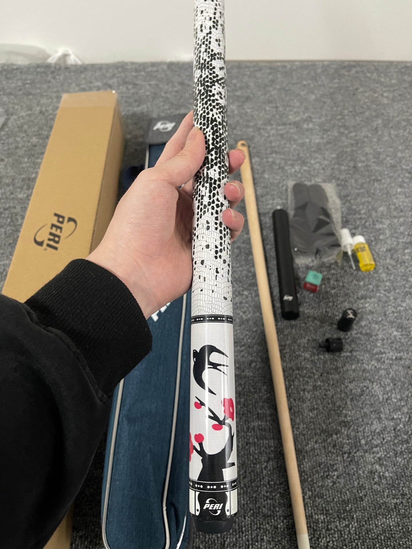 PERI Plum, Orchid & Bamboo Limited Edition Pool Cue – Professional Chinese 8/9-Ball Big Head Cue