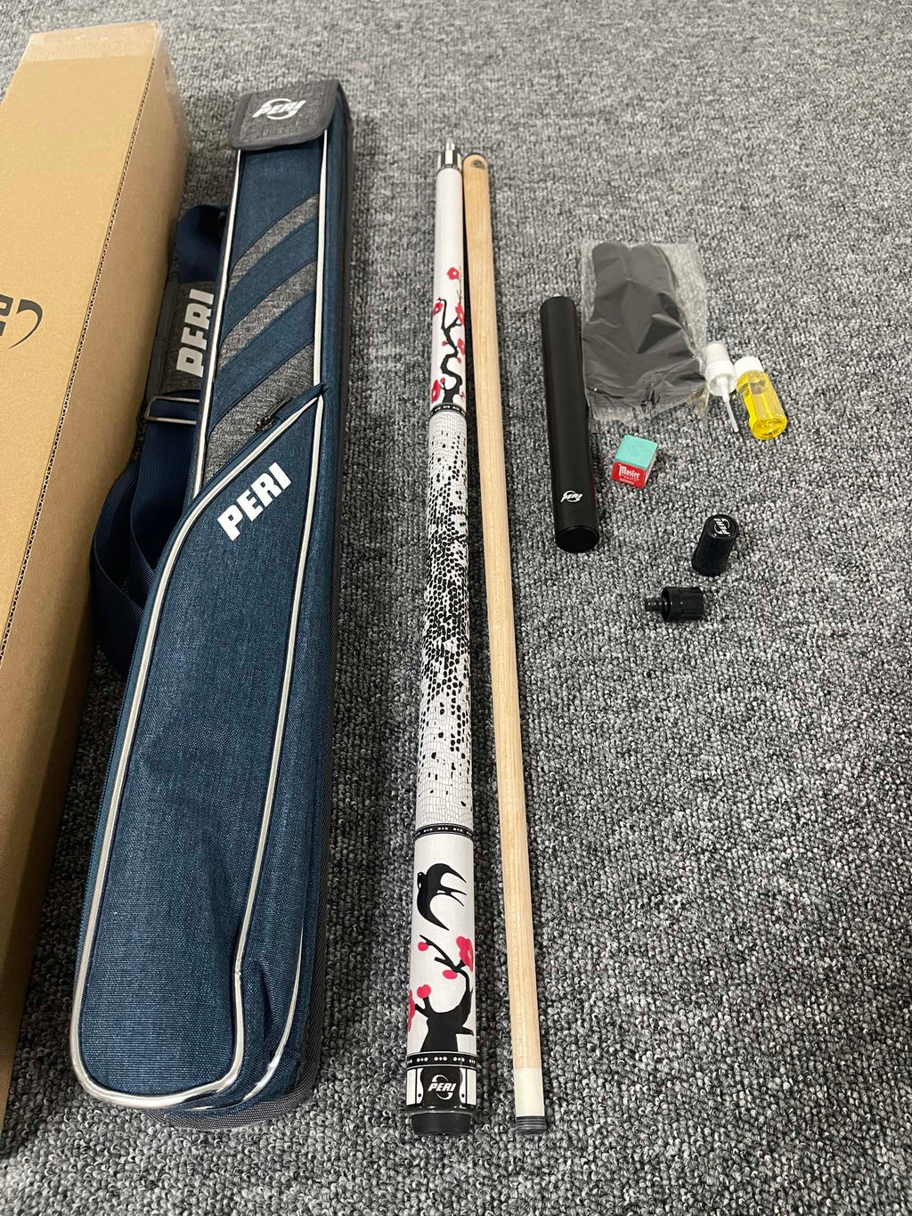 PERI Plum, Orchid & Bamboo Limited Edition Pool Cue – Professional Chinese 8/9-Ball Big Head Cue