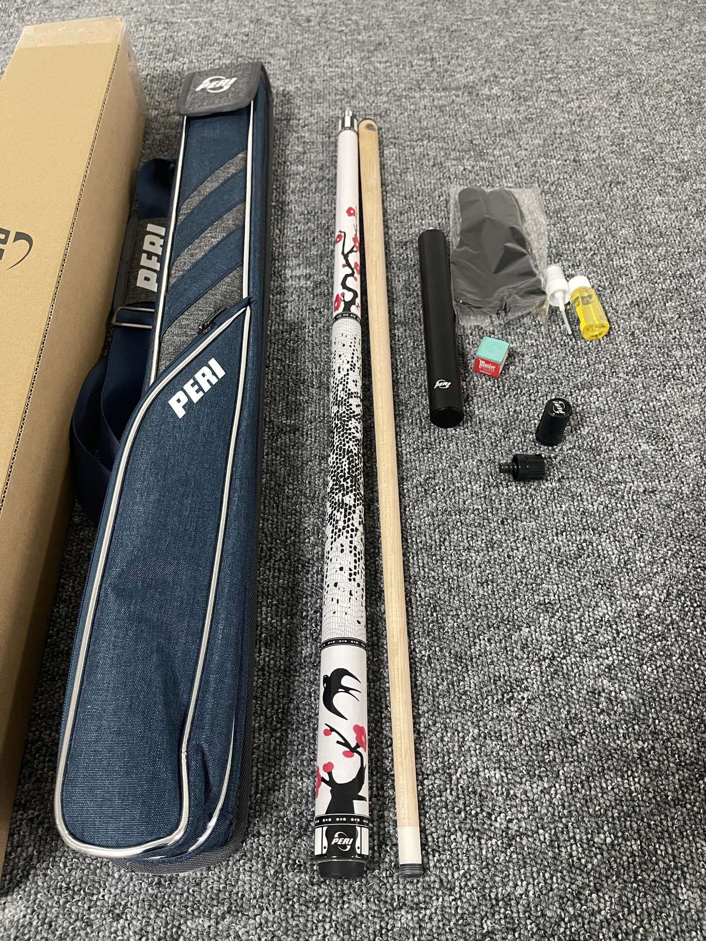 PERI Plum, Orchid & Bamboo Limited Edition Pool Cue – Professional Chinese 8/9-Ball Big Head Cue