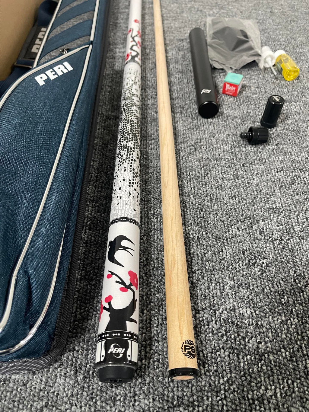 PERI Plum, Orchid & Bamboo Limited Edition Pool Cue – Professional Chinese 8/9-Ball Big Head Cue
