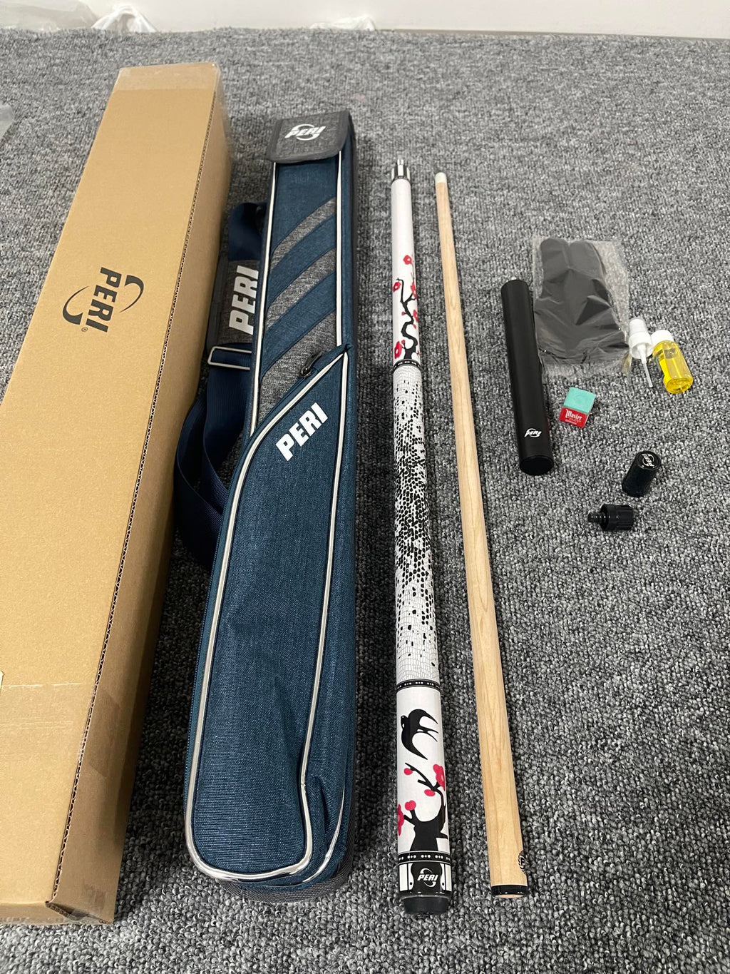 PERI Plum, Orchid & Bamboo Limited Edition Pool Cue – Professional Chinese 8/9-Ball Big Head Cue
