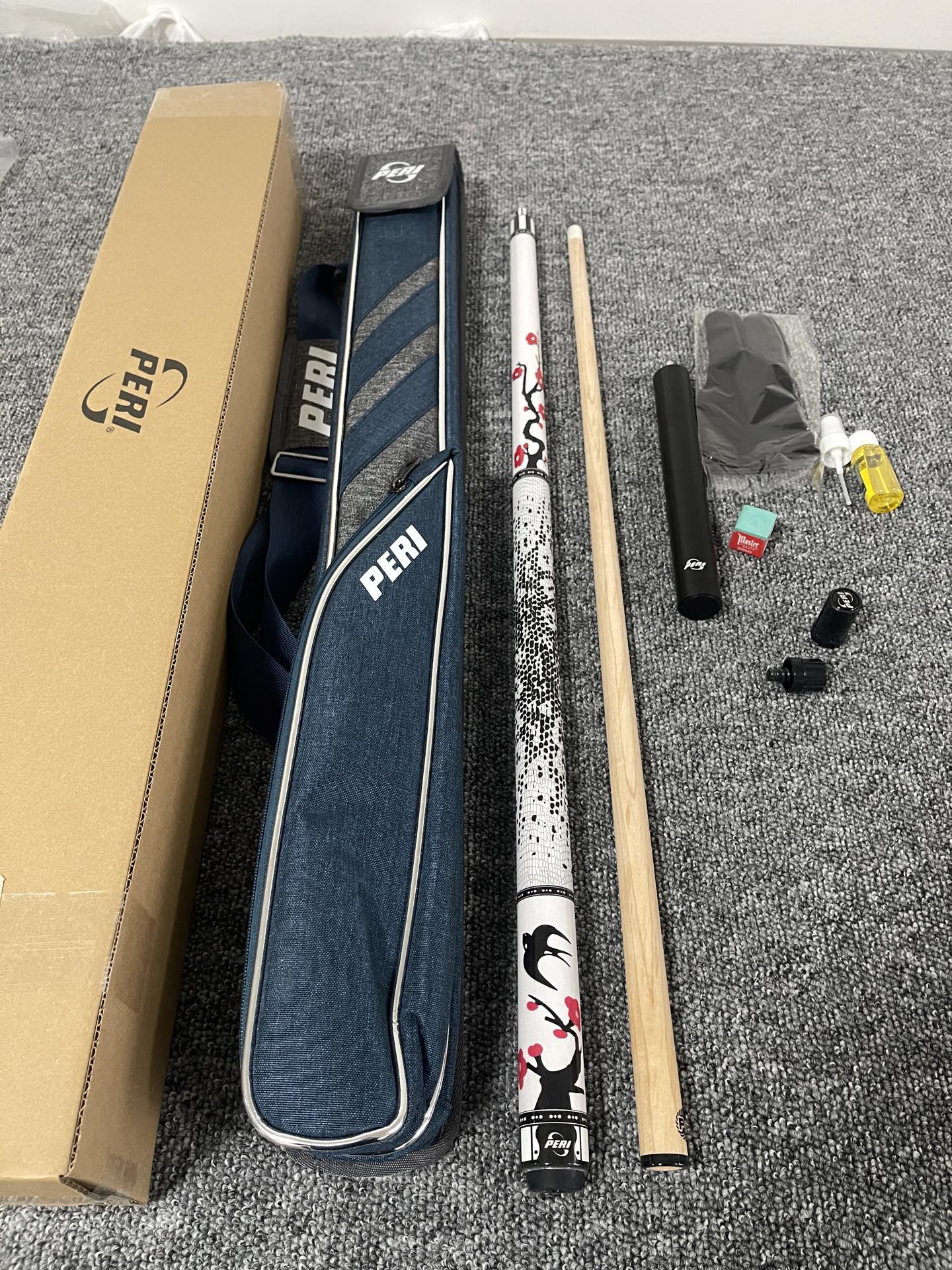 PERI Plum, Orchid & Bamboo Limited Edition Pool Cue – Professional Chinese 8/9-Ball Big Head Cue