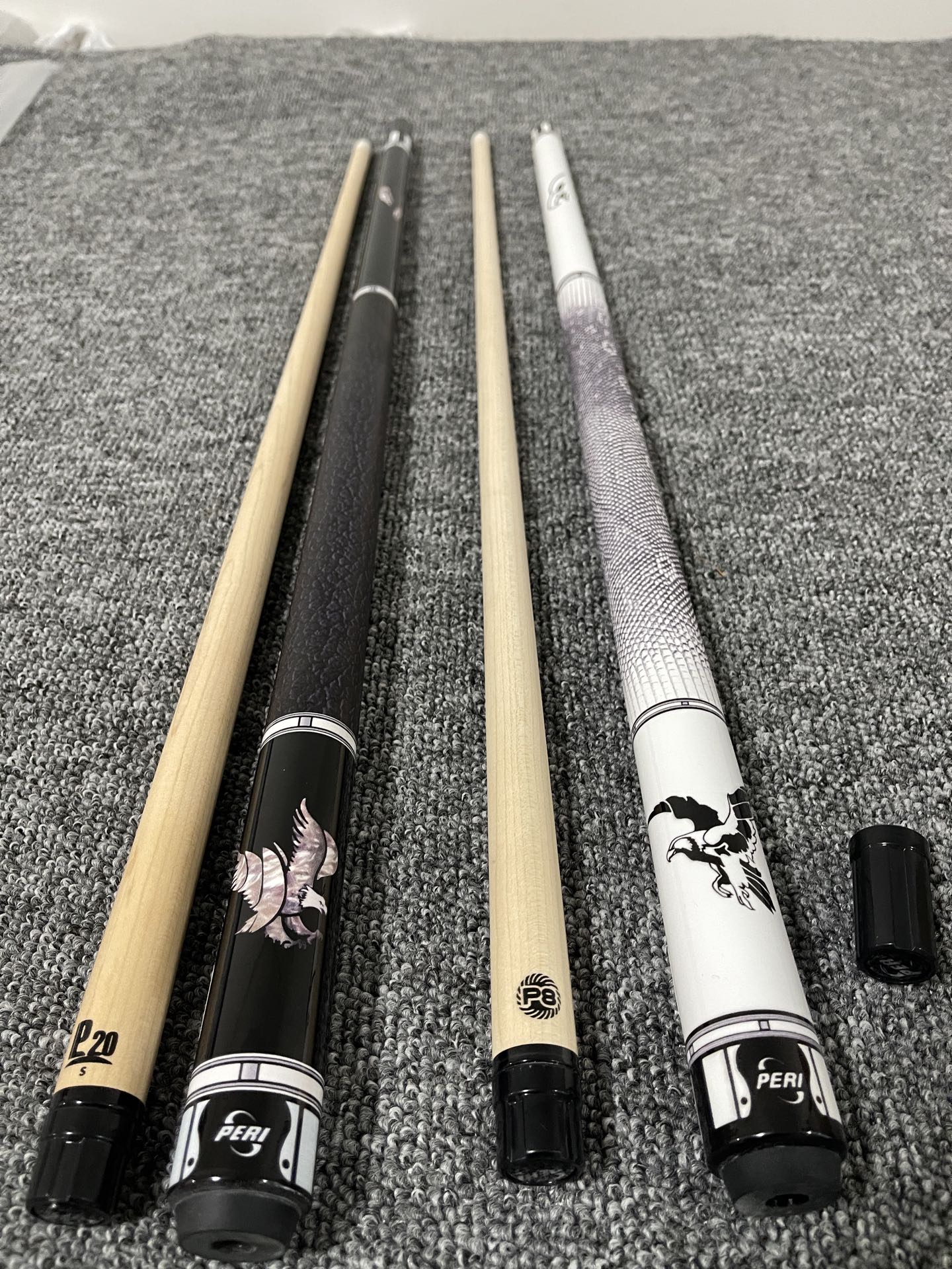 PERI Jingyuan LV Series Pool Cue – White Eagle, Wolf, Black Eagle, Flying Bird | Professional Chinese 8/9-Ball Big Head Cue