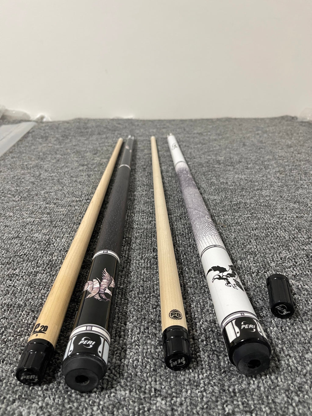 PERI Jingyuan LV Series Pool Cue – White Eagle, Wolf, Black Eagle, Flying Bird | Professional Chinese 8/9-Ball Big Head Cue