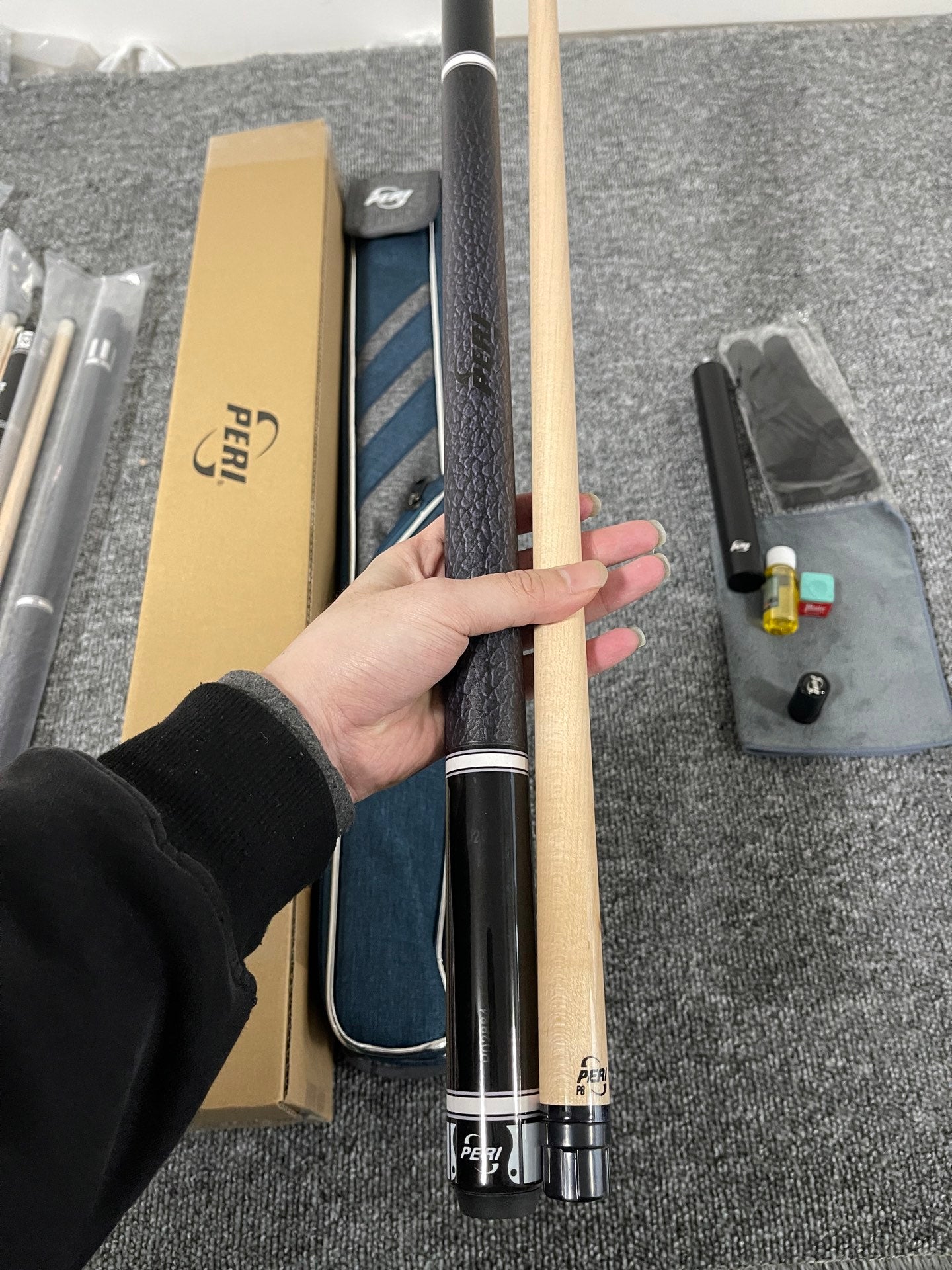 Peri EXA-ST Chinese Eight-Ball Large-Tip Cue, Nine-Ball Billiard Cue, Chinese Pool Handmade Cue Stick.