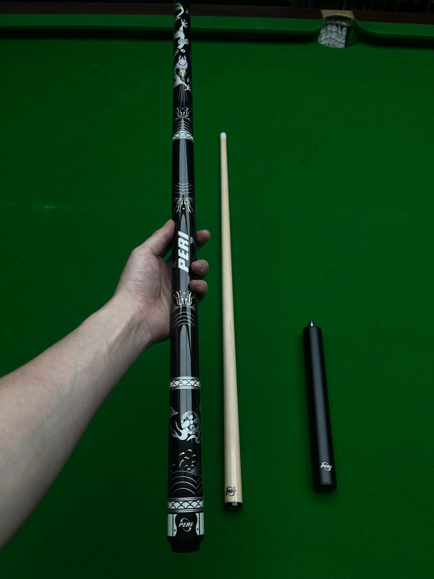 PERI White Dragon & Black Dragon II – Premium Chinese 8-Ball & 9-Ball Big Head Pool Cue
