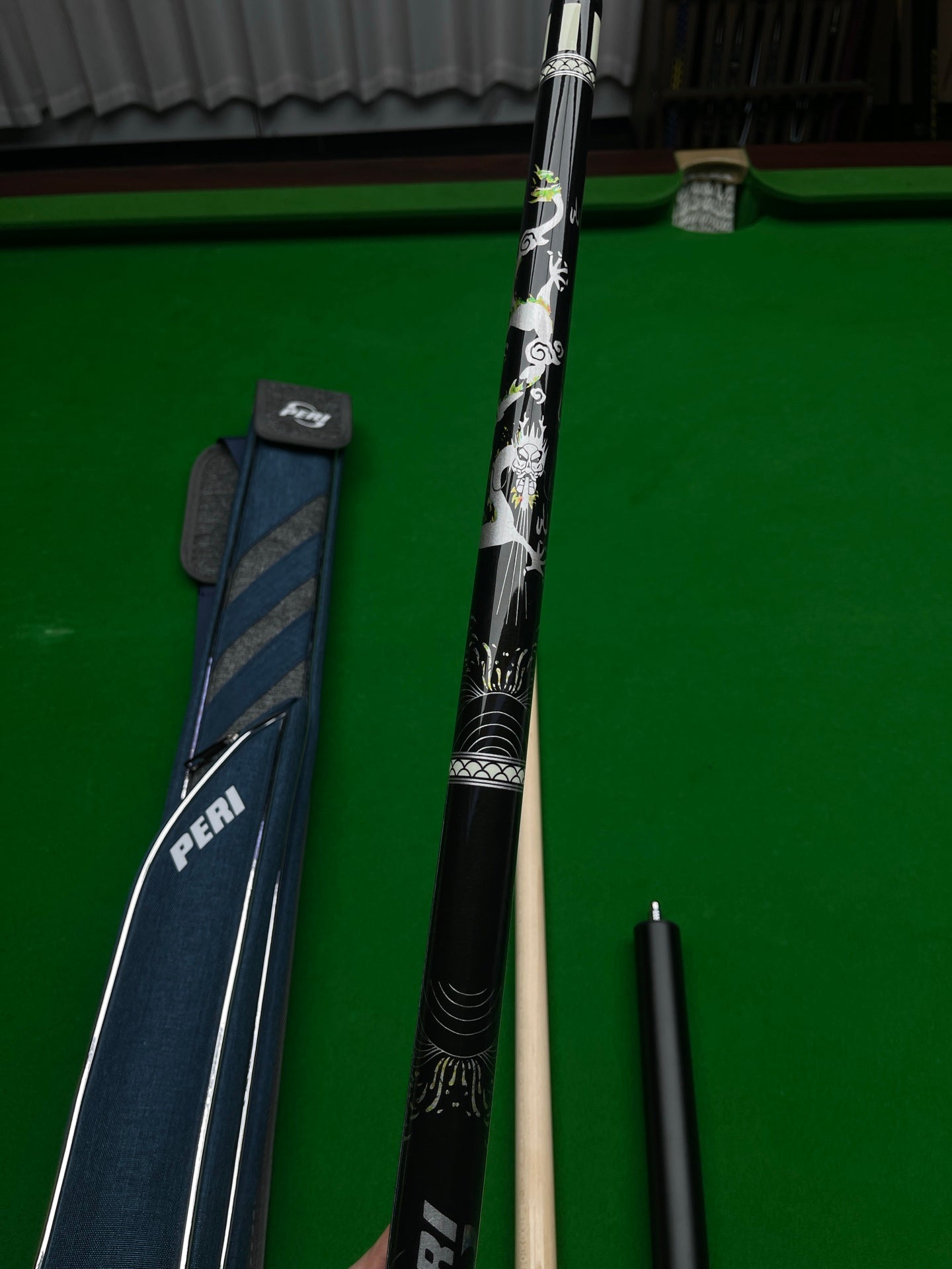 PERI White Dragon & Black Dragon II – Premium Chinese 8-Ball & 9-Ball Big Head Pool Cue
