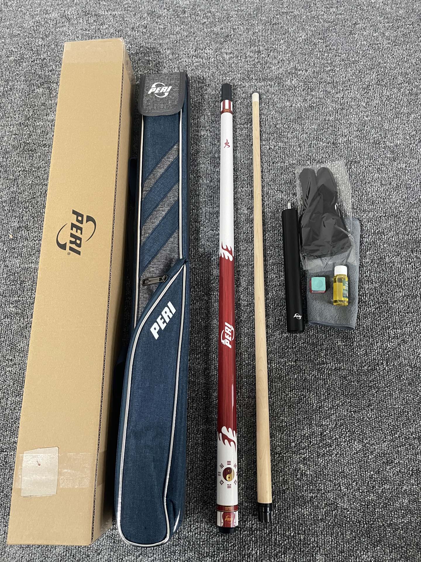 PERI New Taiji Fire Special Edition Pool Cue – Chinese-Style 8/9-Ball Big Head Cue