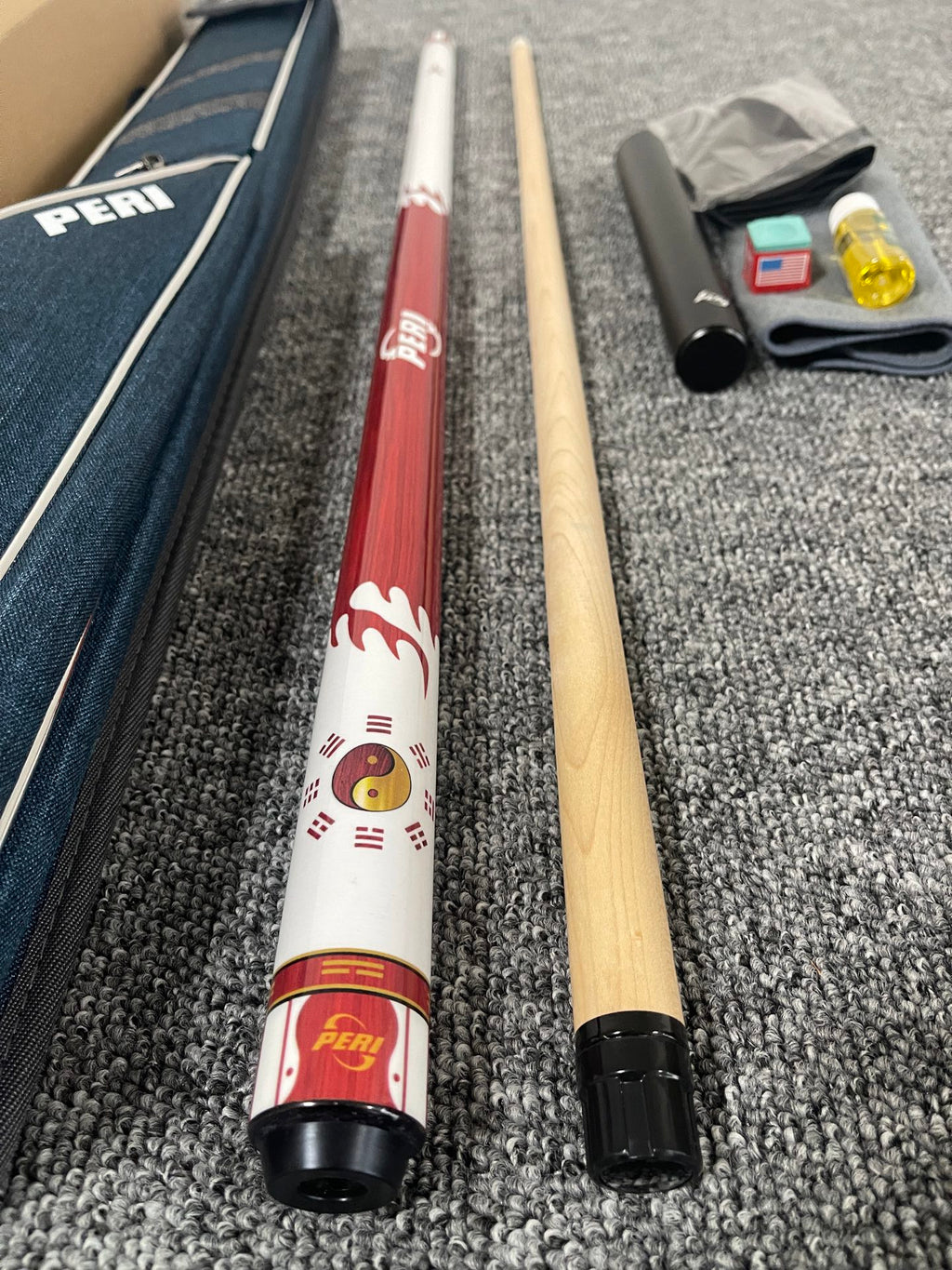 PERI New Taiji Fire Special Edition Pool Cue – Chinese-Style 8/9-Ball Big Head Cue