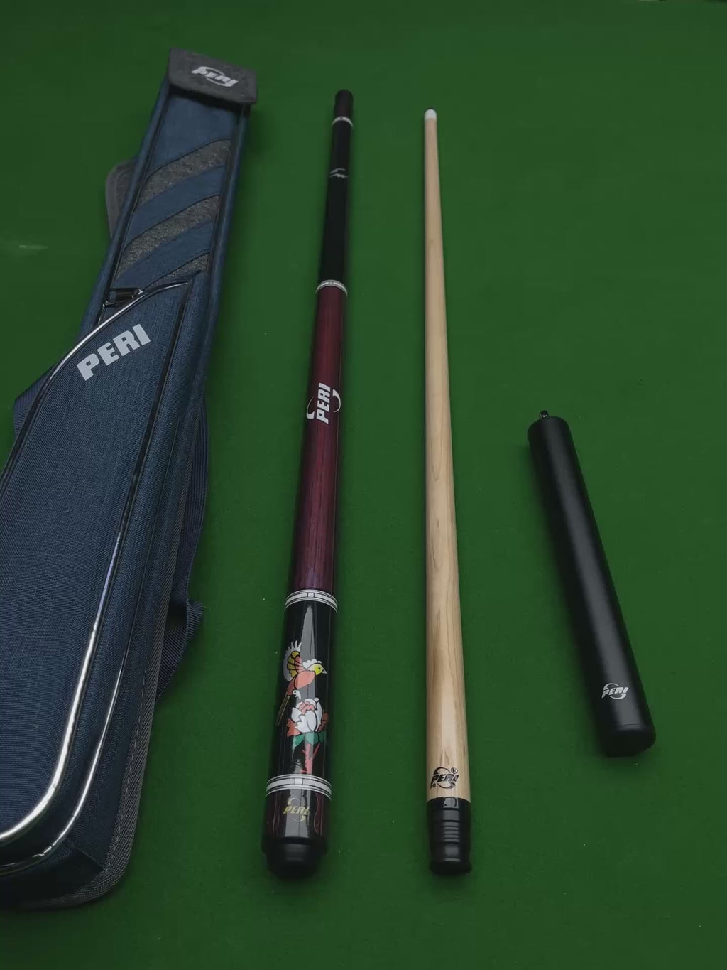 PERI Jingyuan LV04 Pool Cue – Wolf, White Eagle, Black Eagle, Flying Bird | Chinese-Style 8/9-Ball Big Head Cue