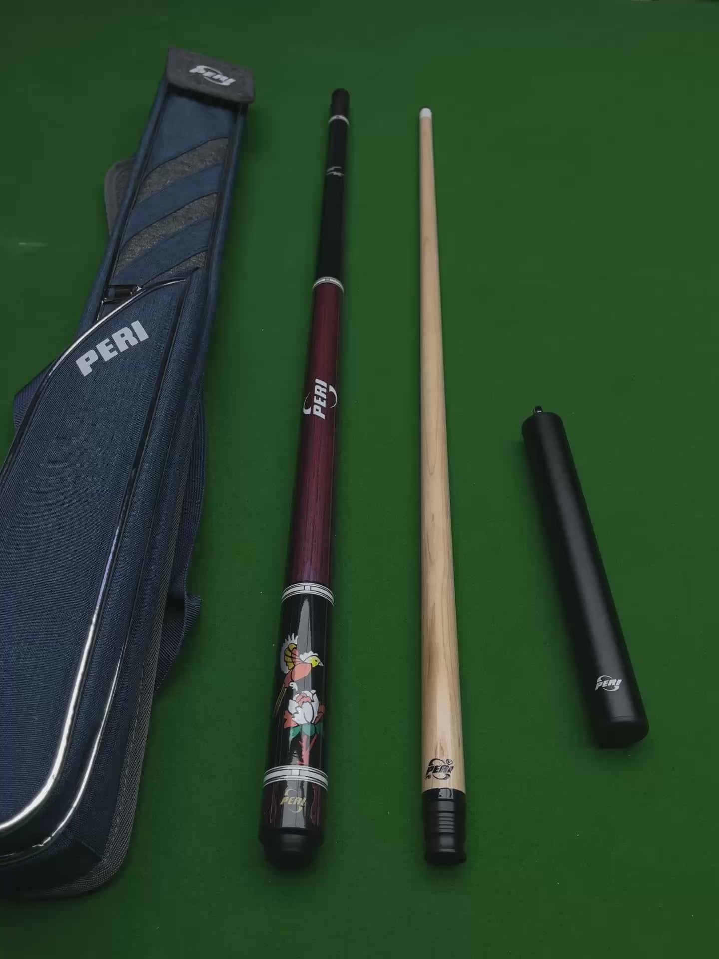 PERI Jingyuan LV04 Pool Cue – Wolf, White Eagle, Black Eagle, Flying Bird | Chinese-Style 8/9-Ball Big Head Cue
